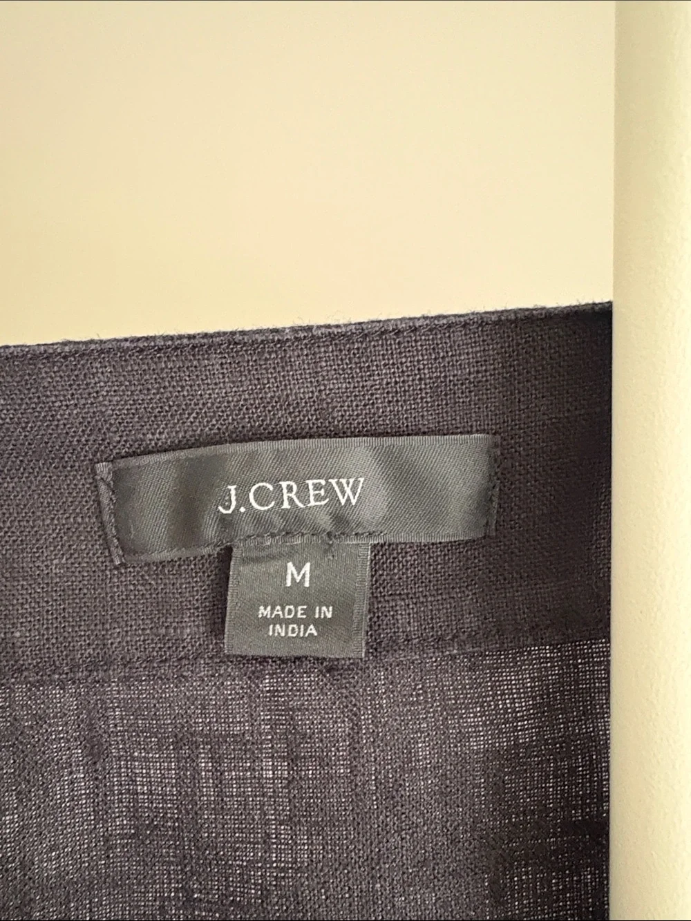J. Crew Black Square Neck Button-Front Puff Sleeve Blouse